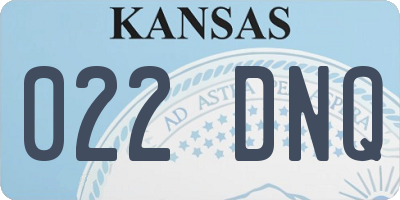 KS license plate 022DNQ