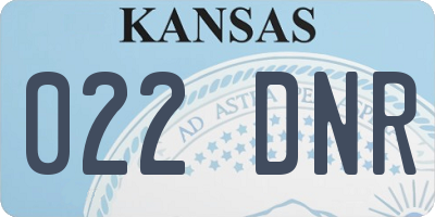 KS license plate 022DNR