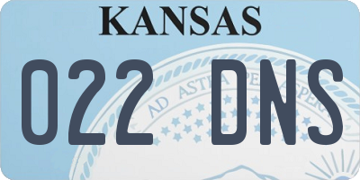 KS license plate 022DNS