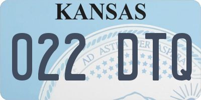 KS license plate 022DTQ