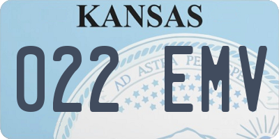 KS license plate 022EMV