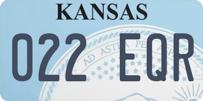 KS license plate 022EQR