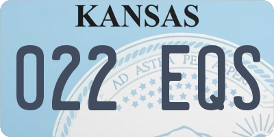 KS license plate 022EQS