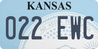 KS license plate 022EWC