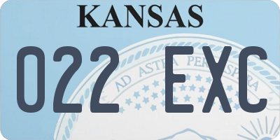 KS license plate 022EXC