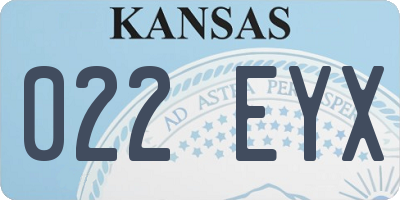KS license plate 022EYX