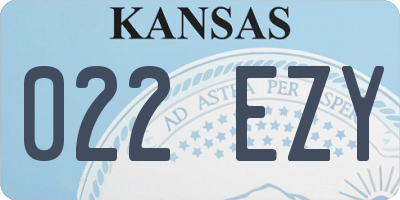 KS license plate 022EZY