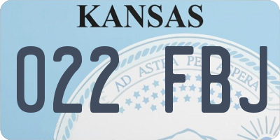 KS license plate 022FBJ