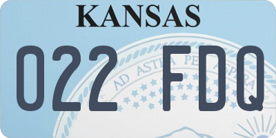 KS license plate 022FDQ