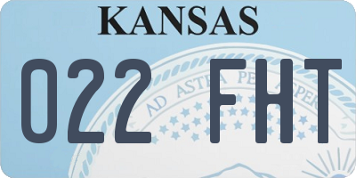 KS license plate 022FHT