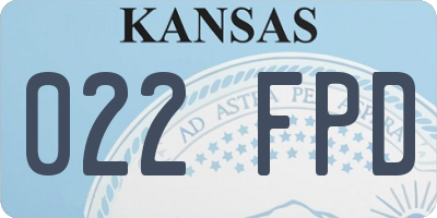 KS license plate 022FPD