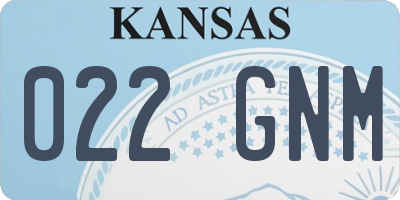 KS license plate 022GNM