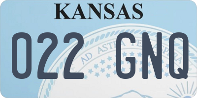KS license plate 022GNQ