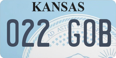 KS license plate 022GOB