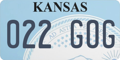 KS license plate 022GOG