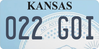 KS license plate 022GOI