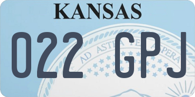KS license plate 022GPJ