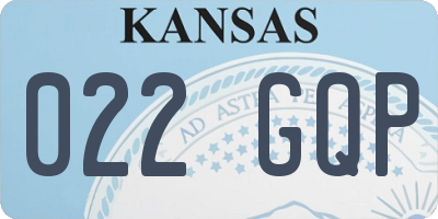 KS license plate 022GQP