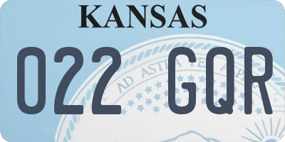 KS license plate 022GQR