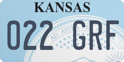 KS license plate 022GRF