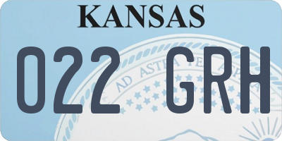 KS license plate 022GRH