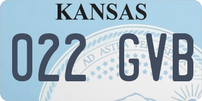 KS license plate 022GVB