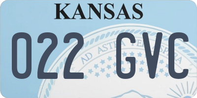 KS license plate 022GVC