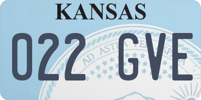 KS license plate 022GVE
