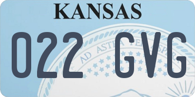 KS license plate 022GVG