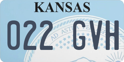 KS license plate 022GVH