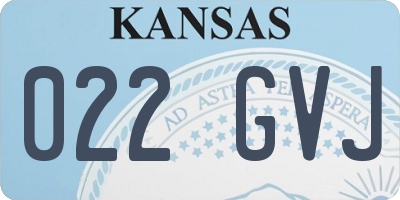 KS license plate 022GVJ
