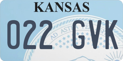 KS license plate 022GVK
