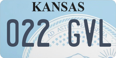 KS license plate 022GVL