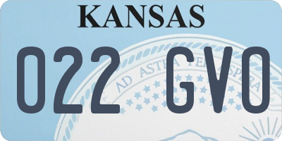 KS license plate 022GVO