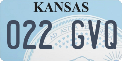 KS license plate 022GVQ