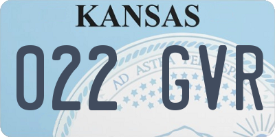 KS license plate 022GVR