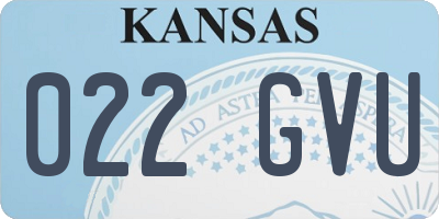 KS license plate 022GVU