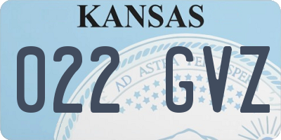 KS license plate 022GVZ