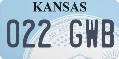 KS license plate 022GWB