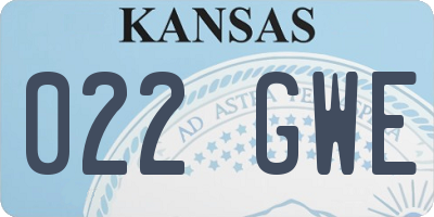 KS license plate 022GWE