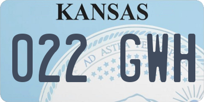 KS license plate 022GWH