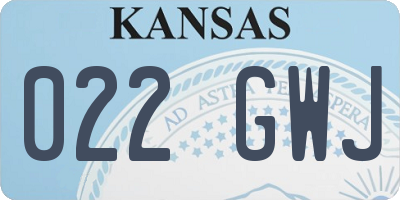 KS license plate 022GWJ