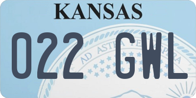 KS license plate 022GWL