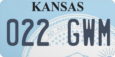 KS license plate 022GWM