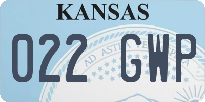 KS license plate 022GWP