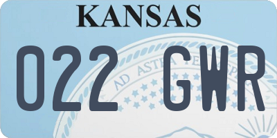 KS license plate 022GWR