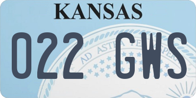 KS license plate 022GWS