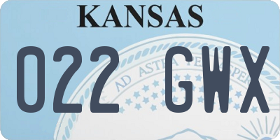 KS license plate 022GWX