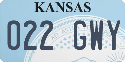 KS license plate 022GWY
