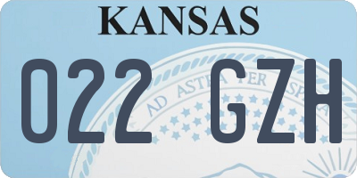 KS license plate 022GZH